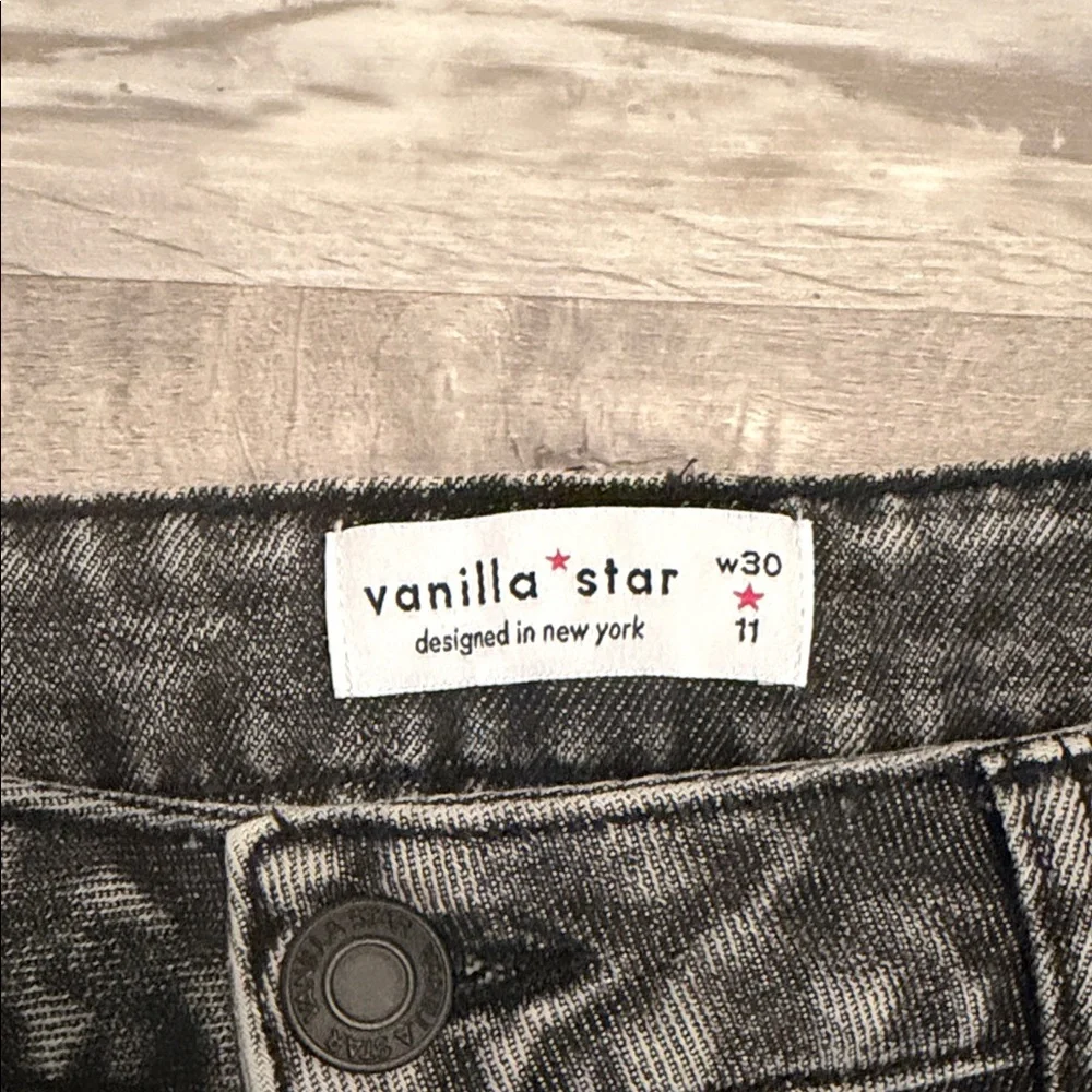 Vanilla Star Women's Black Stonewash Jeans - Picture 2 of 4